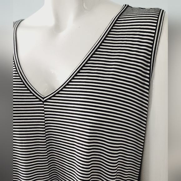 [1X] Nyah Black & White Stripe Tank Dress - Picture 6 of 10